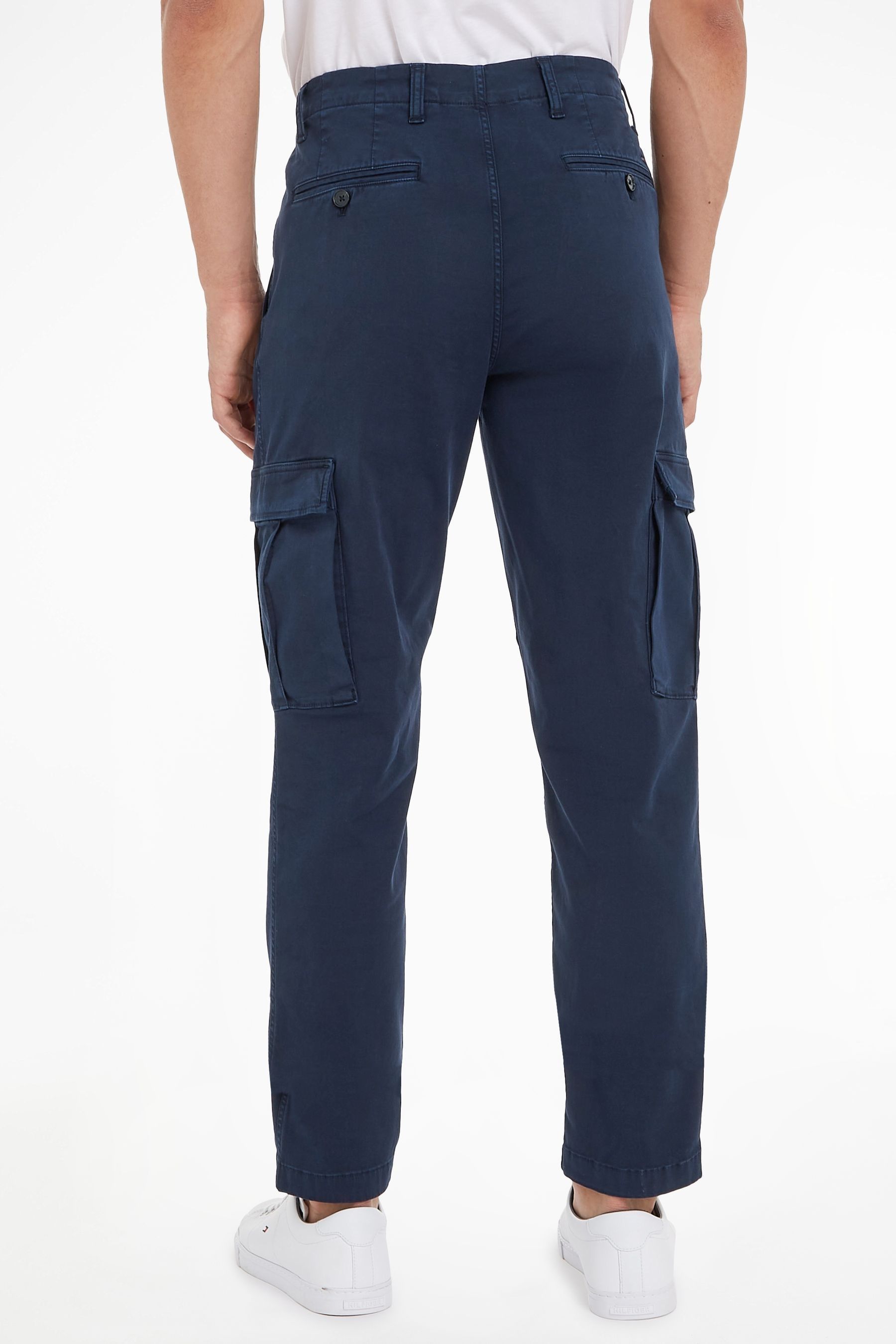 Tommy Hilfiger Blue Chelsea Cargo Gabardine Trousers 36 R Mens