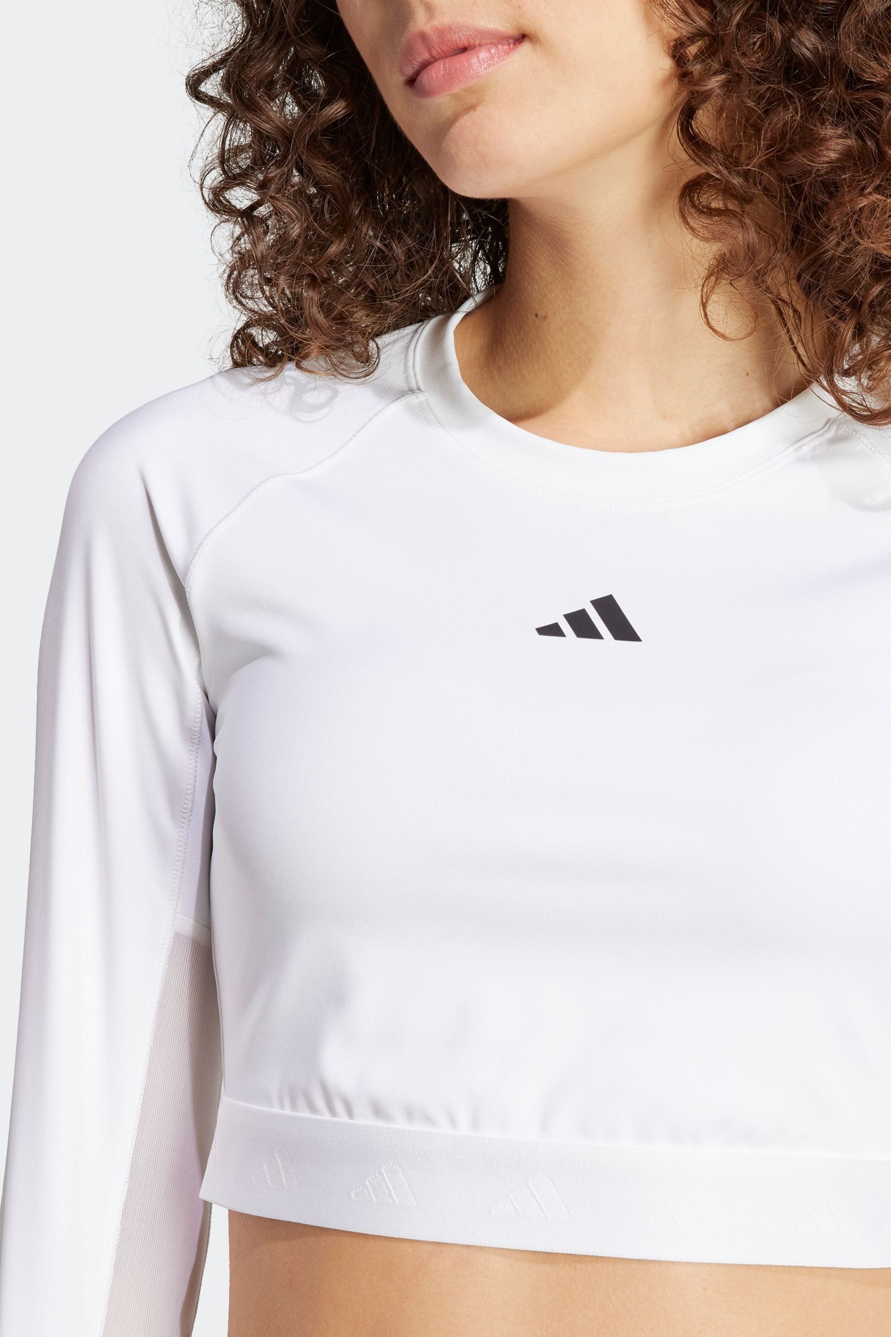Adidas white crop sweatshirt store