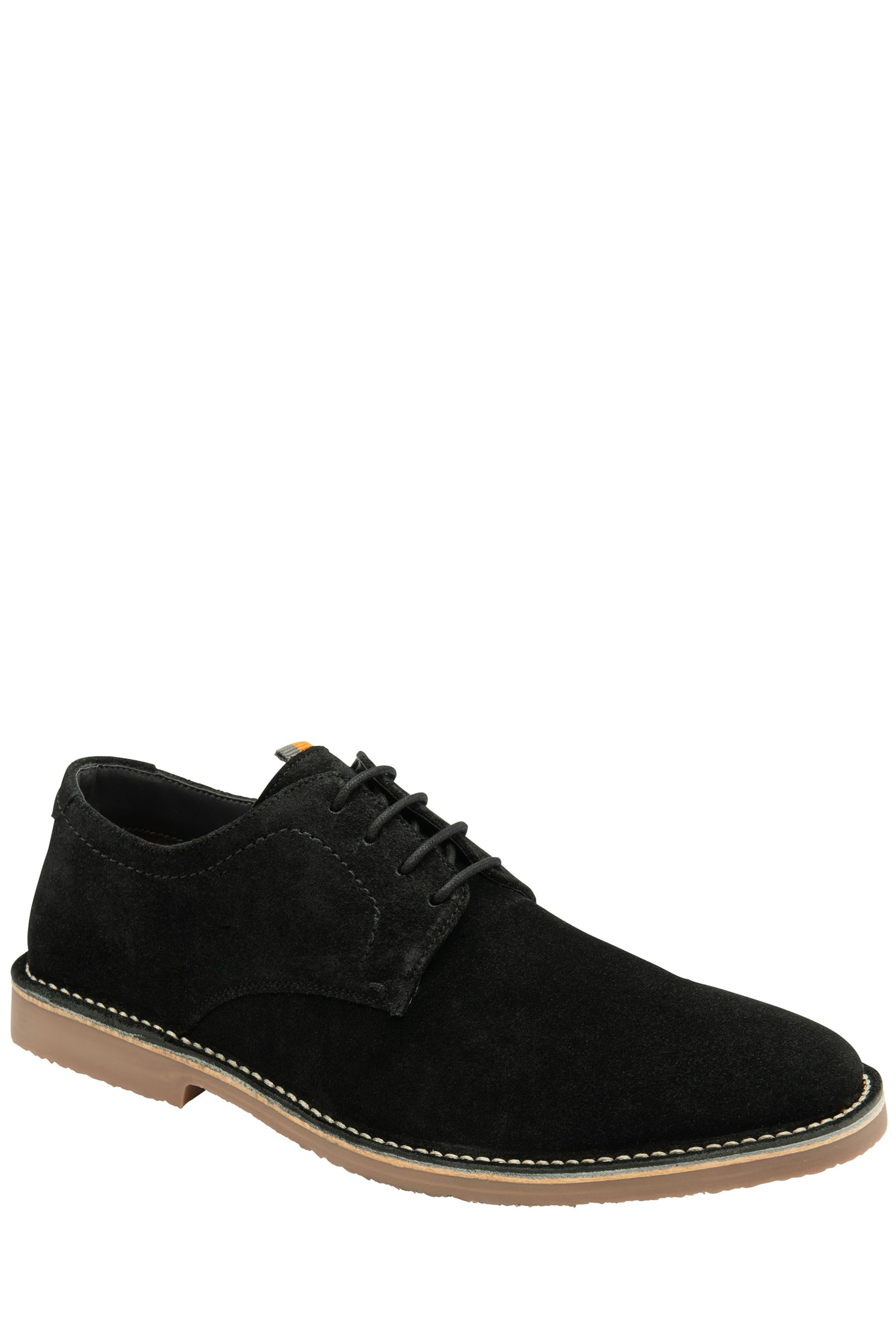 Frank Wright Black Suede Lace-Up Desert Mens Shoes - Image 1 of 4