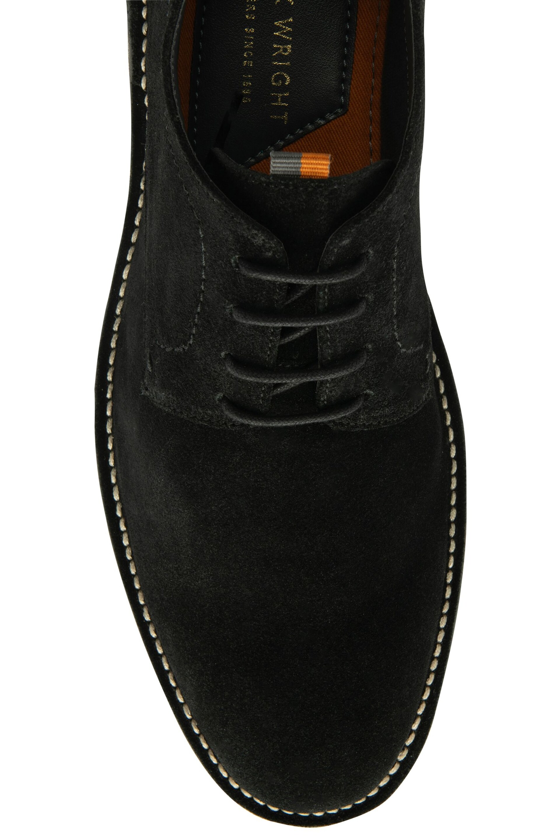Frank Wright Black Suede Lace-Up Desert Mens Shoes - Image 4 of 4