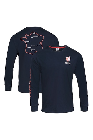 Fanatics Grey Rugby World Cup 2023 Map Long Sleeve Top