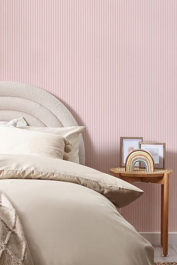 Pink Calm Stripe Pink 10M Wallpaper