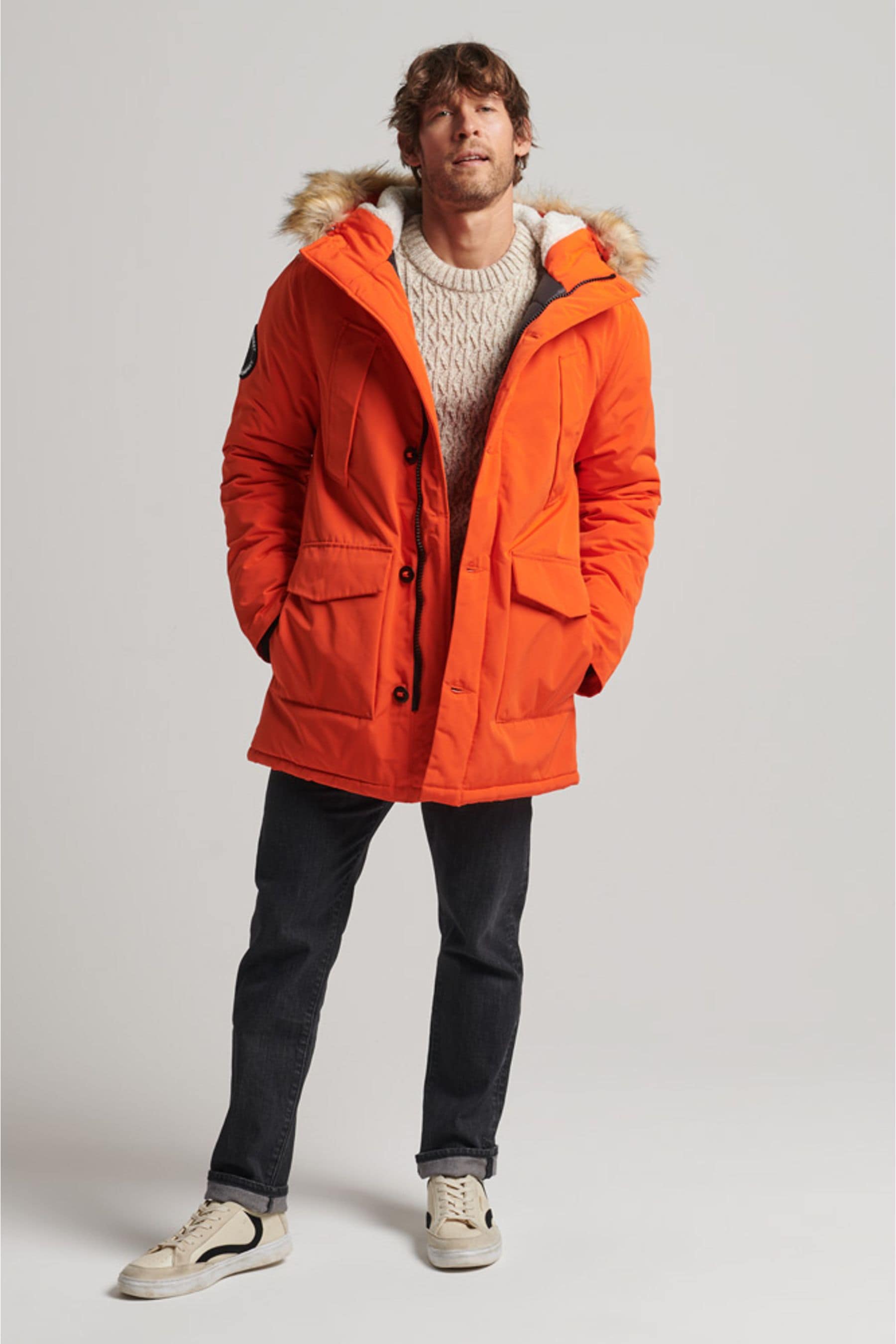 Superdry orange coat store