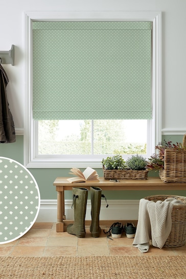 Laura Ashley Sage Louise Star Made to Measure Roman Blinds