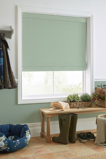 Laura Ashley Sage Louise Star Made to Measure Roman Blinds