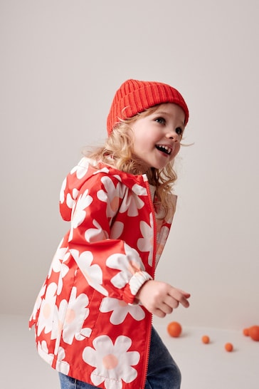 Red Shower Resistant Printed Cagoule (3mths-7yrs)