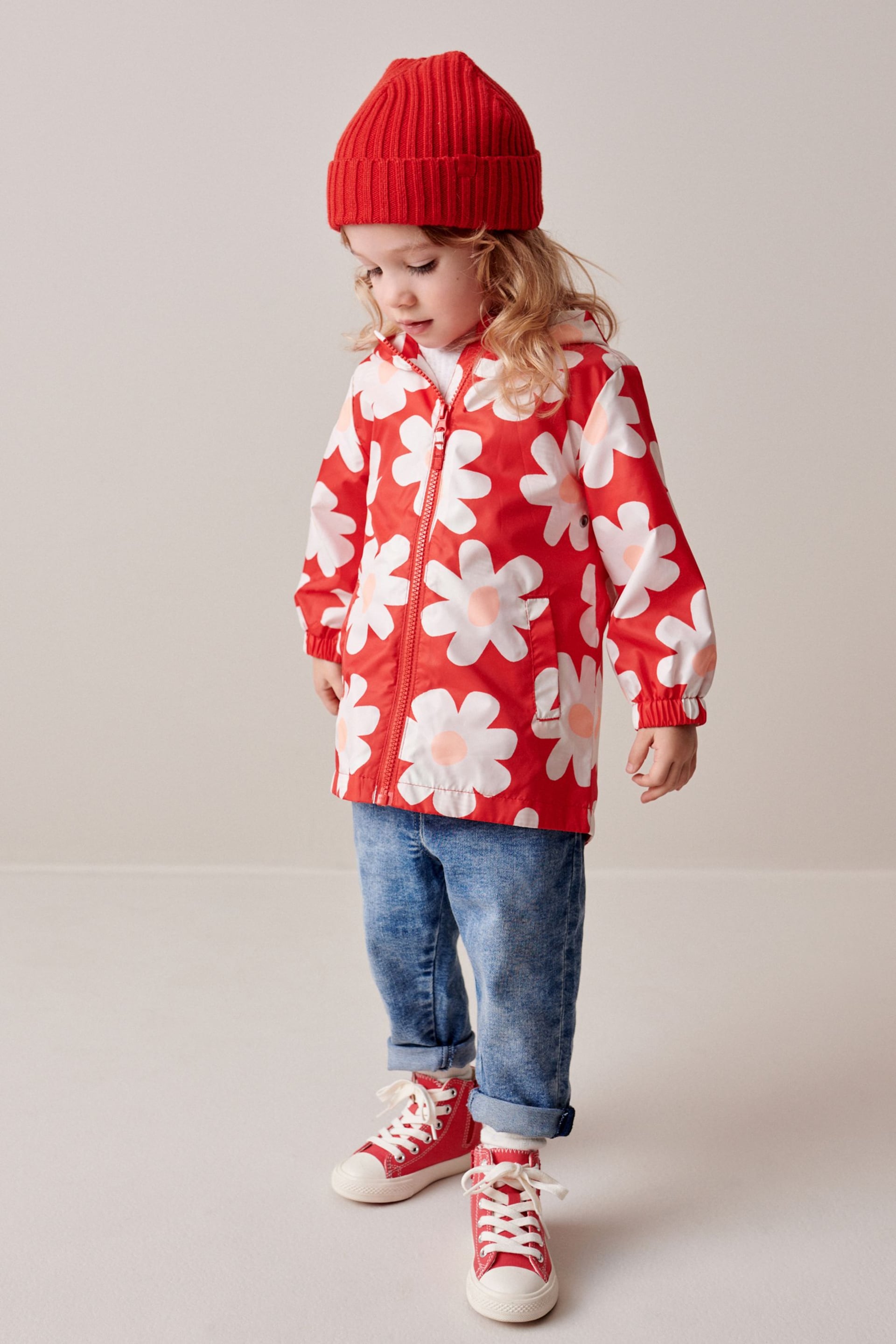 Red Shower Resistant Printed Cagoule (3mths-7yrs) - Image 3 of 11