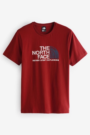 The North Face Red Mens Rust 2 Short Sleeve T-Shirt
