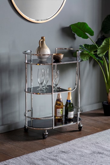Gallery Home Silver Beauchamp Drink Trolley