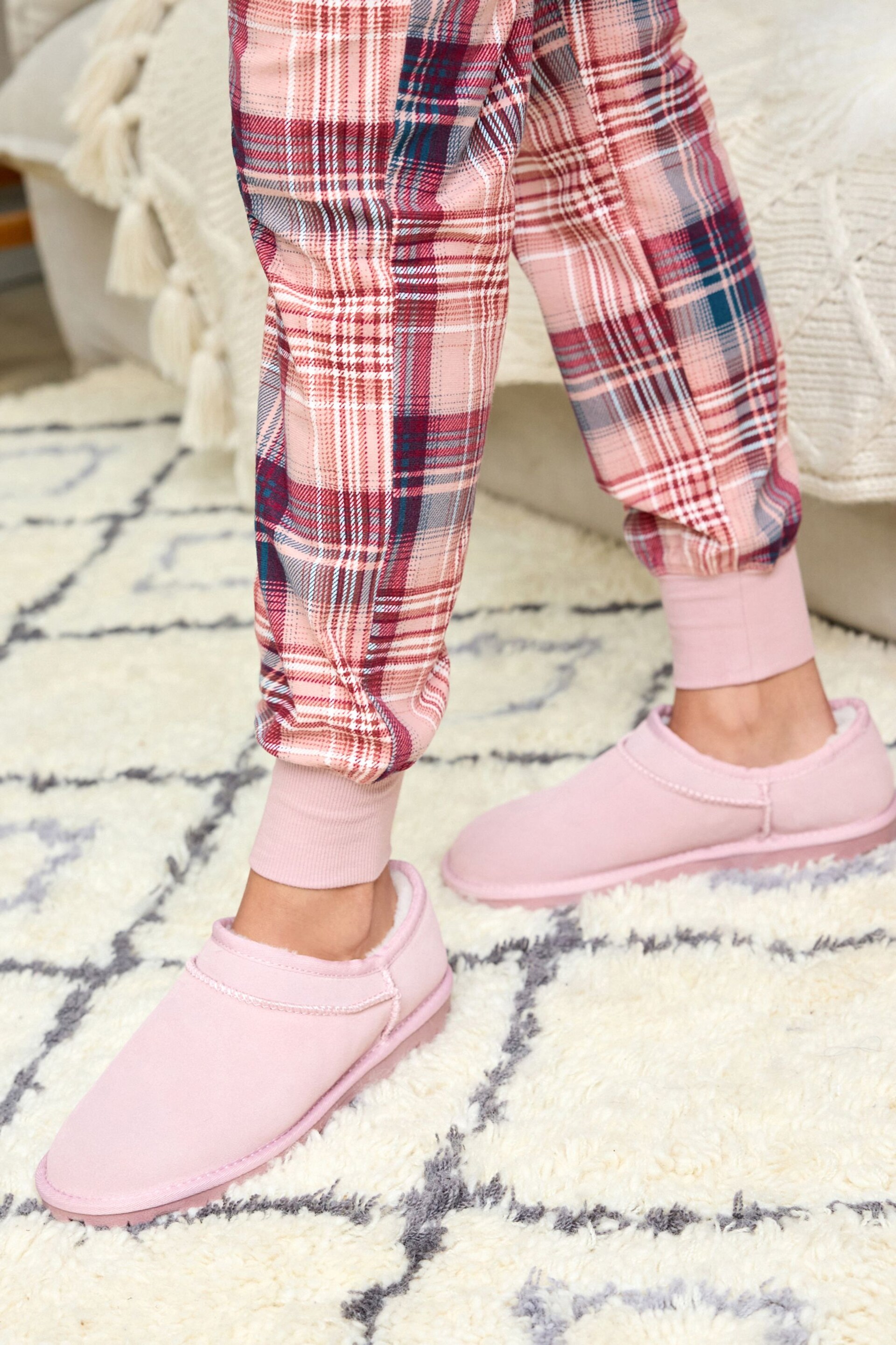 Pink Suede Shoot Slippers - Image 2 of 8