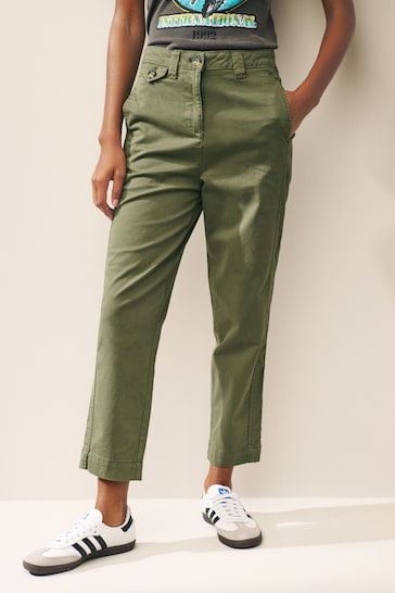 Khaki Green Chino Trousers