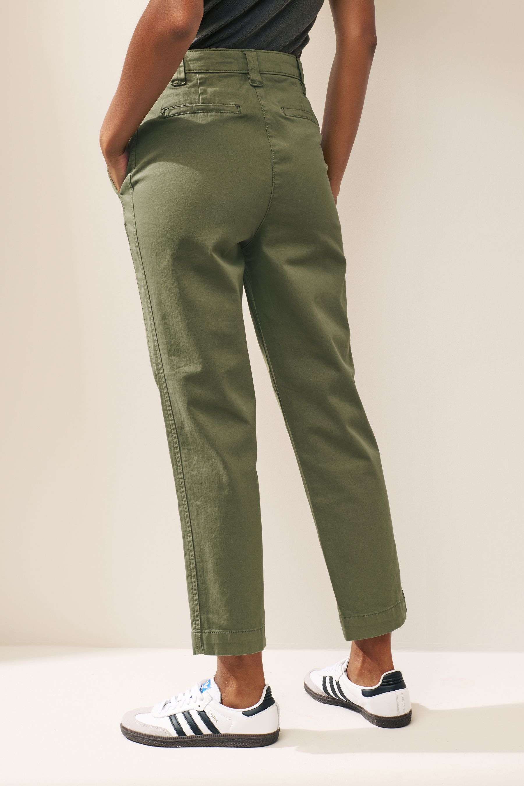 Khaki Green Chino Trousers