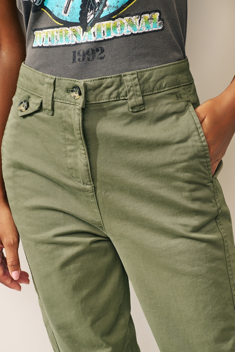 Khaki Green Chino Trousers - Image 4 of 6