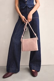 Pink Leather Cross-Body Bag - Image 2 of 6