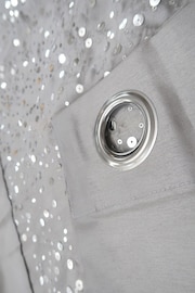 Catherine Lansfield Grey Glitzy Sequin Eyelet Lined Curtains - Image 3 of 4