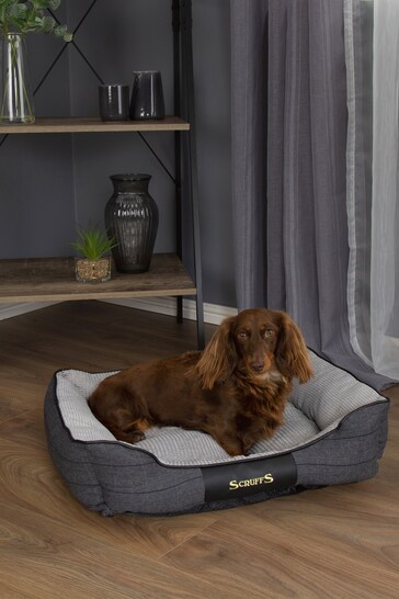 Scruffs® Black Washable Tweed Small Breed Dog Bed