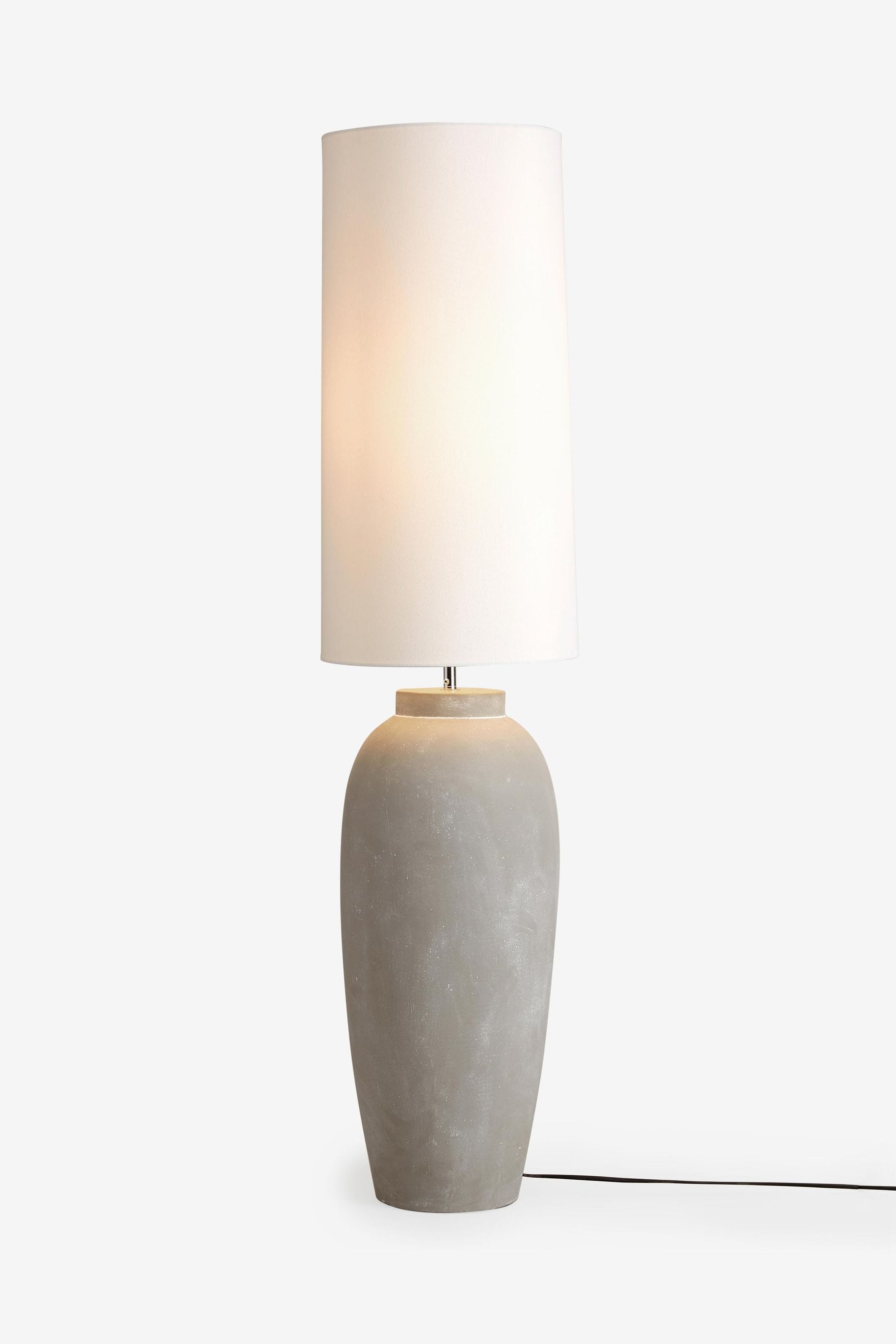 Grey floor online lamp next