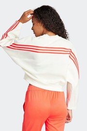 adidas White Sportswear Future Icons 3-Stripes Sweatshirt - Image 2 of 6