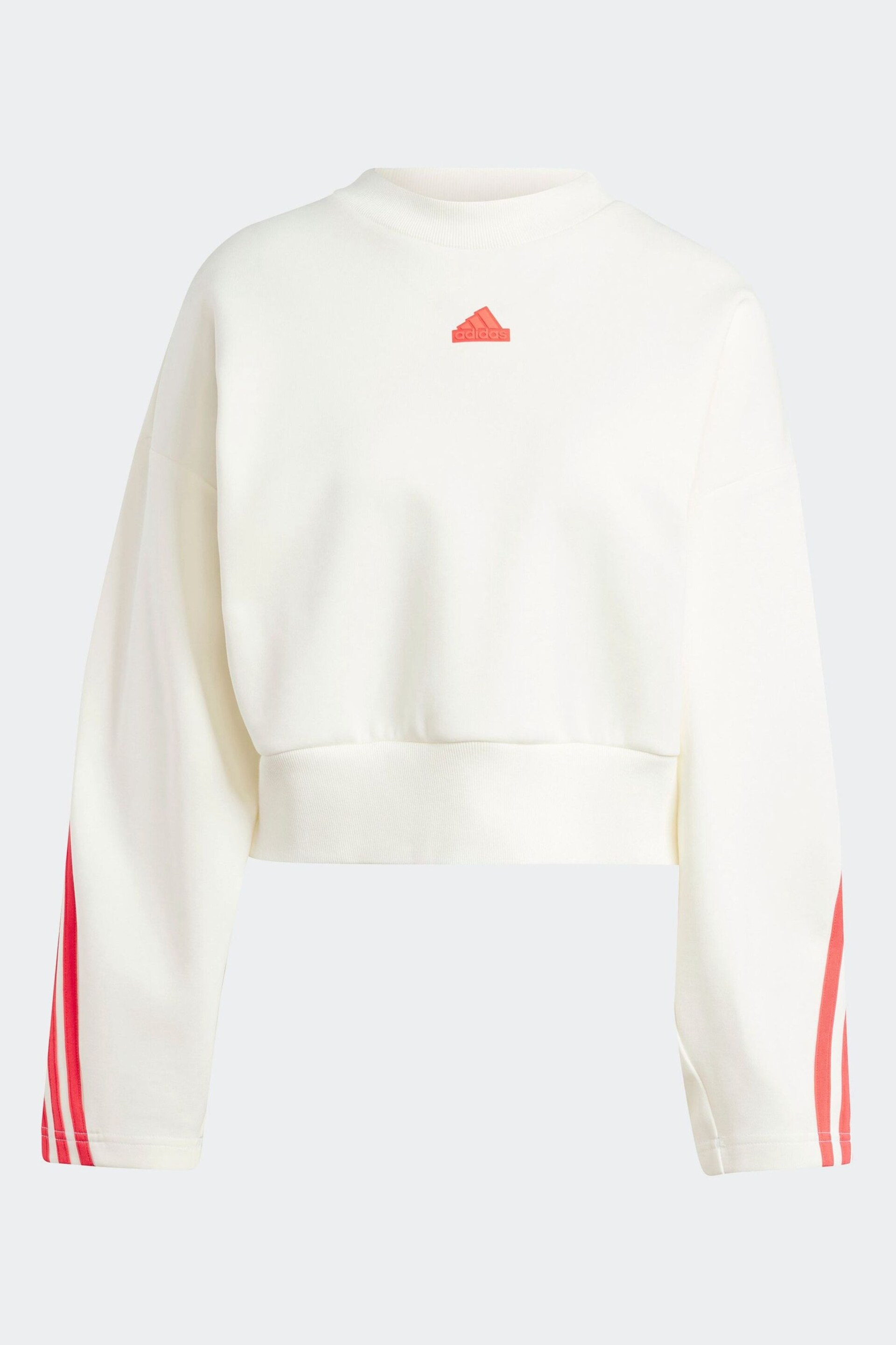 adidas White Sportswear Future Icons 3-Stripes Sweatshirt - Image 6 of 6