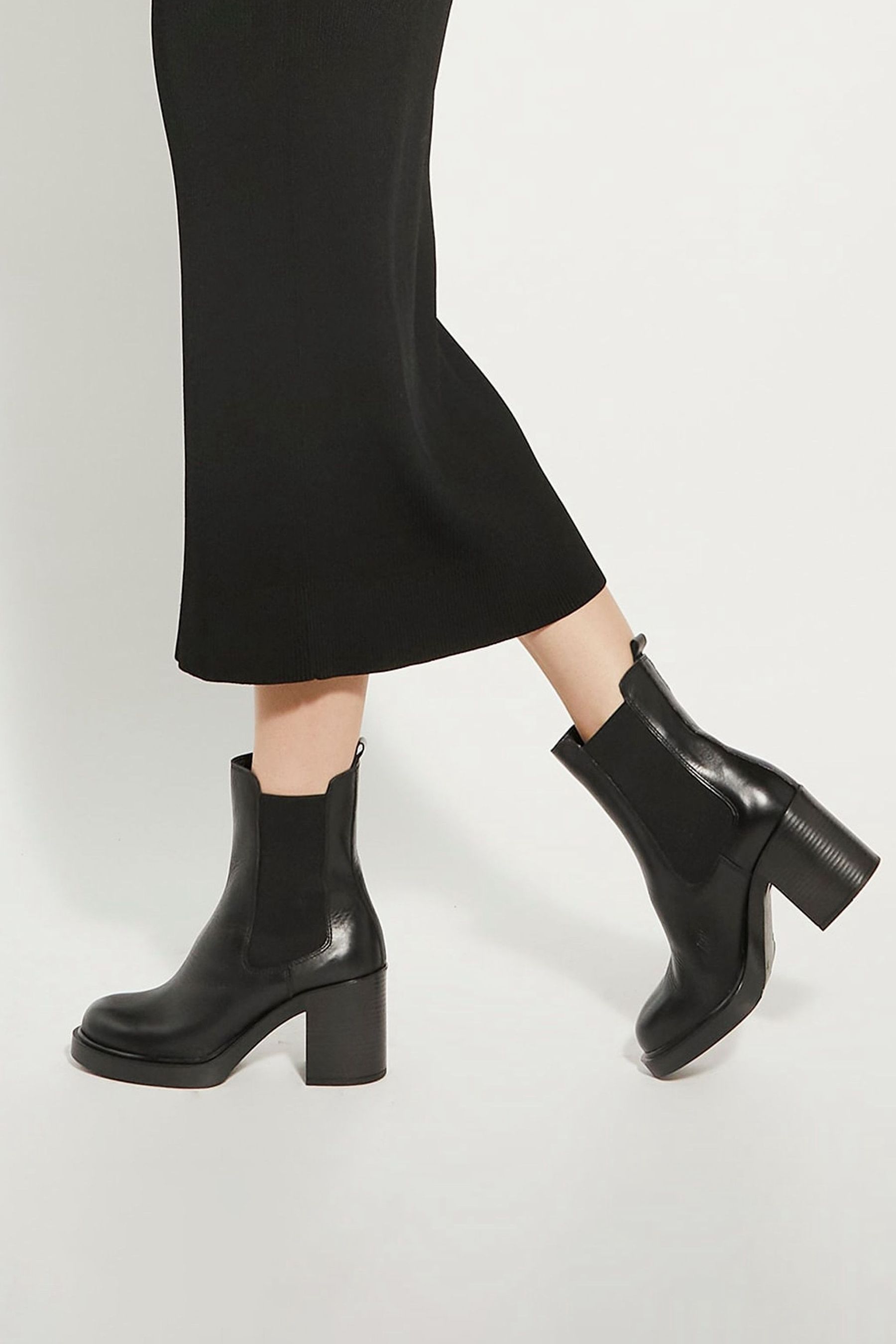 Dune block heel boots shop