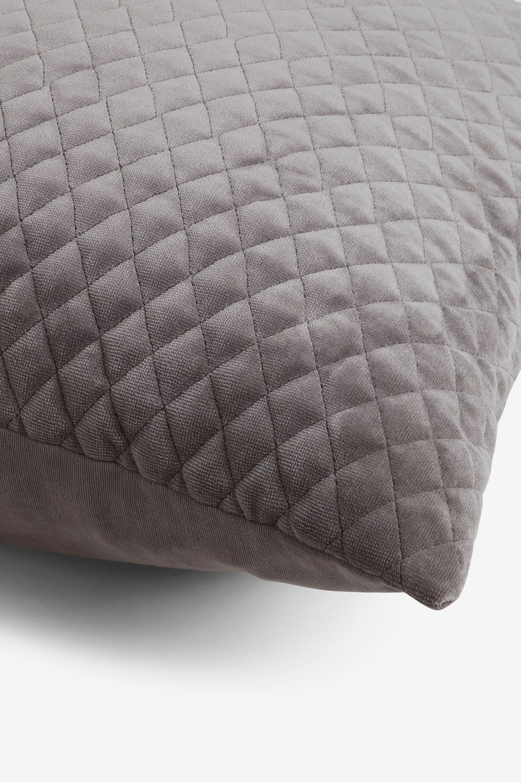 Grey hot sale quilted cushion