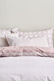 2 Pack Pink Tile Reversible Duvet Cover and Pillowcase Set - Image 5 of 10