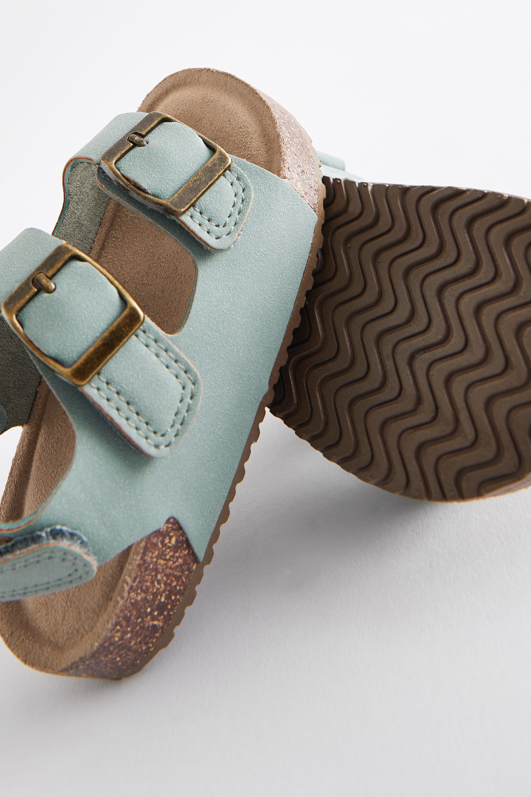 Sandals with online cushioned footbed