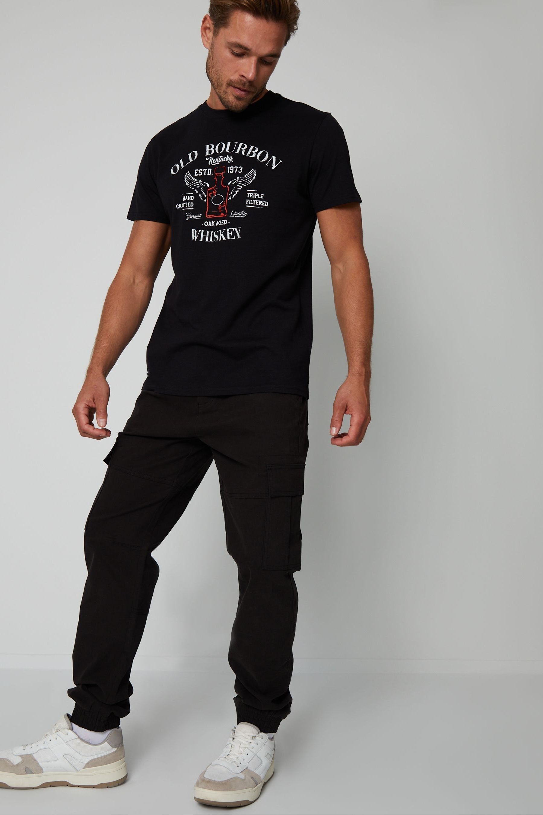 Buy Threadbare Black Joggers Style Cargo Trousers with Stretch from the Next UK online shop