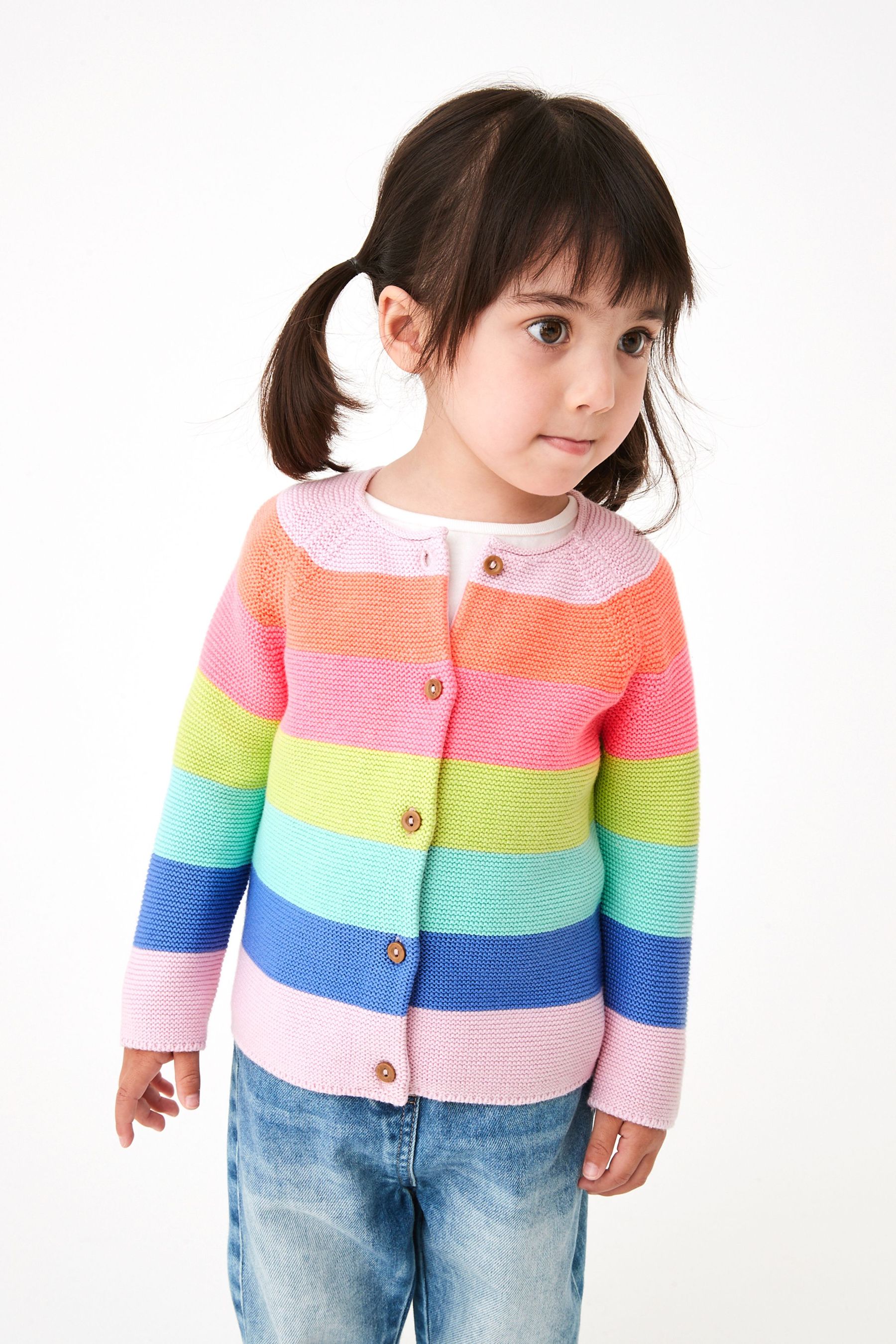 Buy Fluro Rainbow Stripe Cardigan 3mths 7yrs from Next Belgium