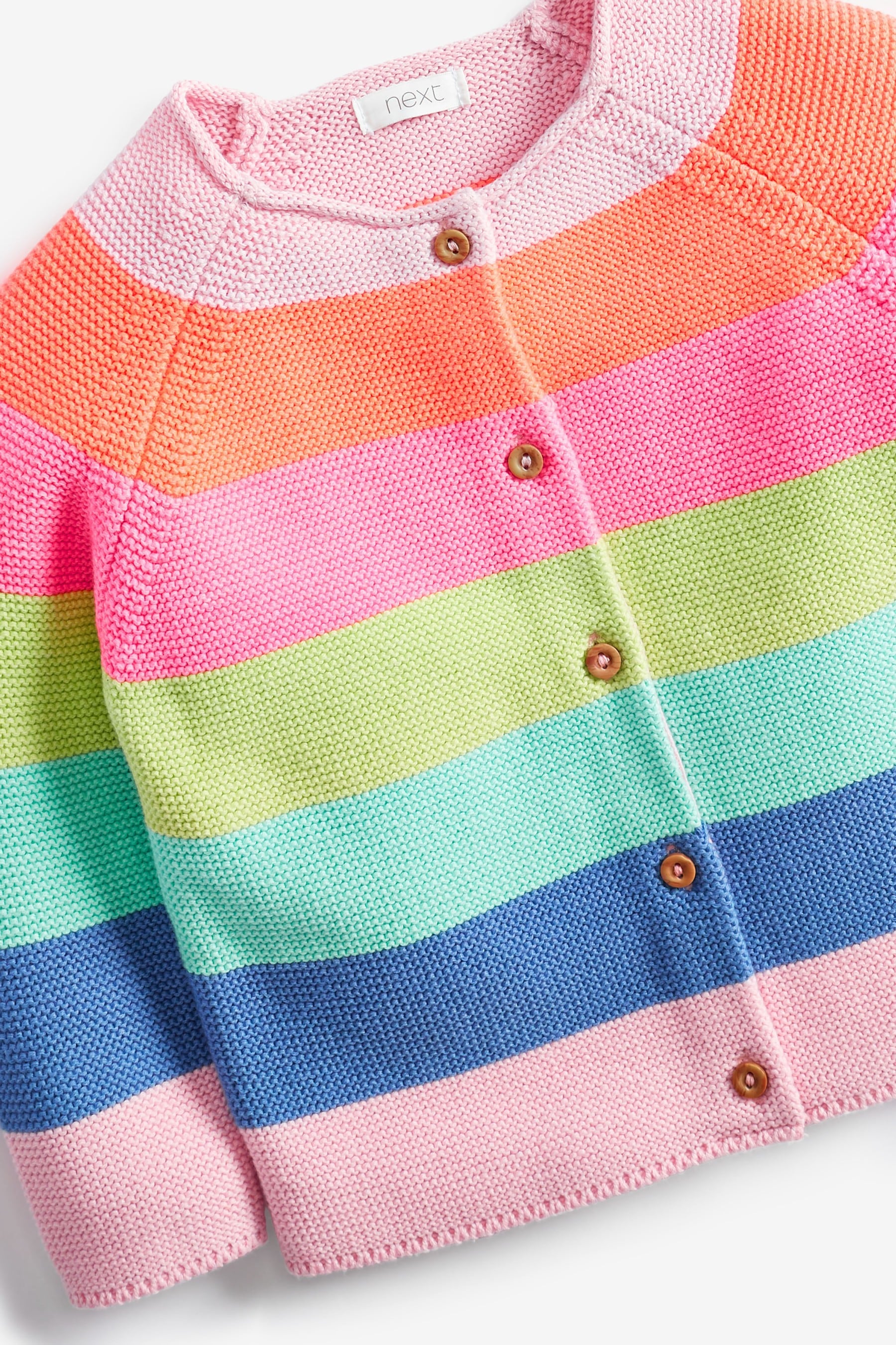 Buy Fluro Rainbow Stripe Cardigan 3mths 7yrs from Next Luxembourg