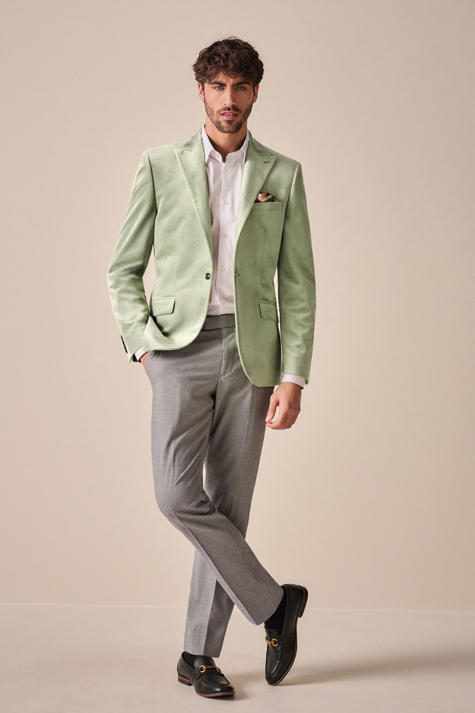 French connection velvet slim fit peak lapel jacket shop