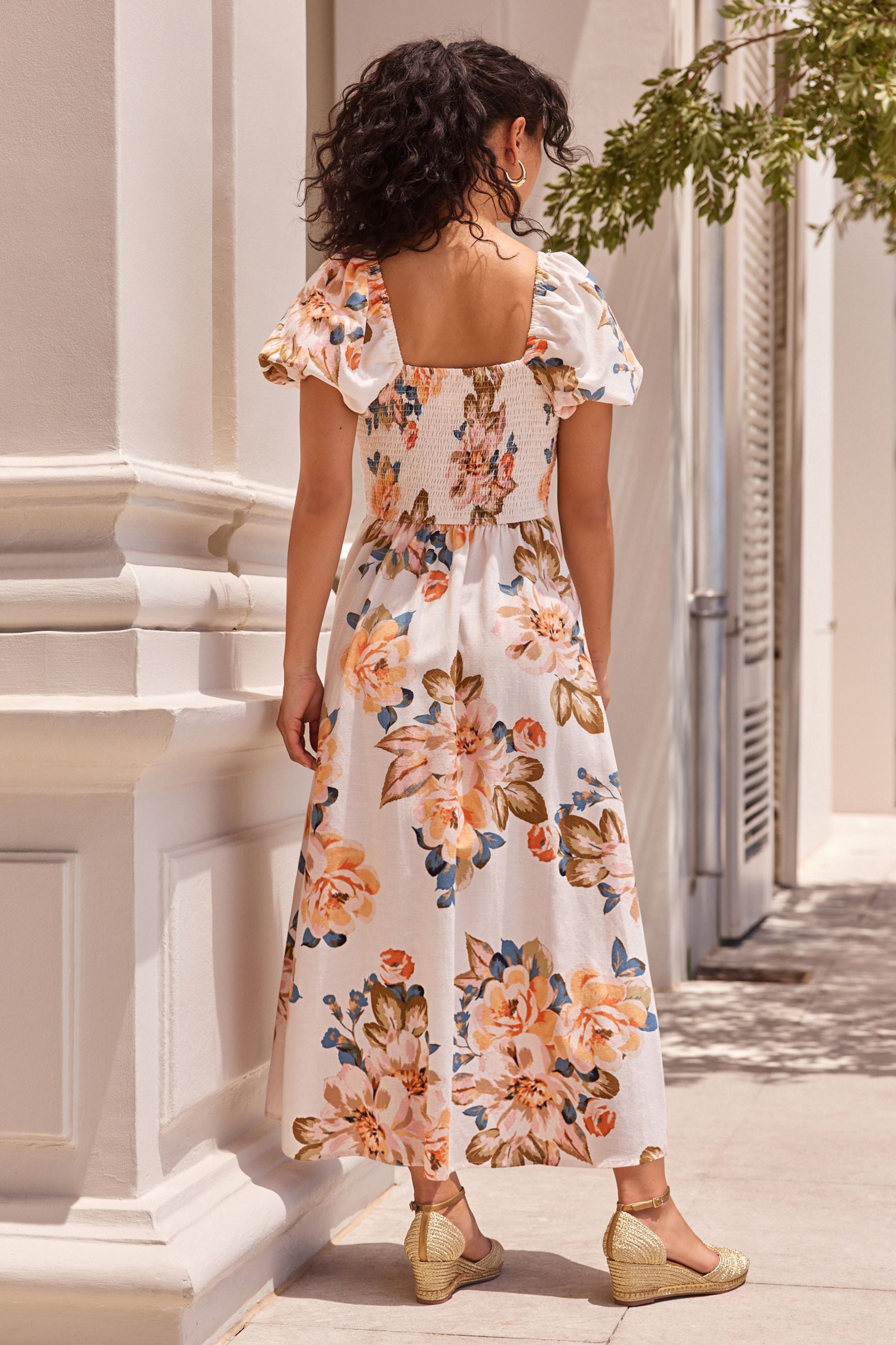 Next floral tea dress top