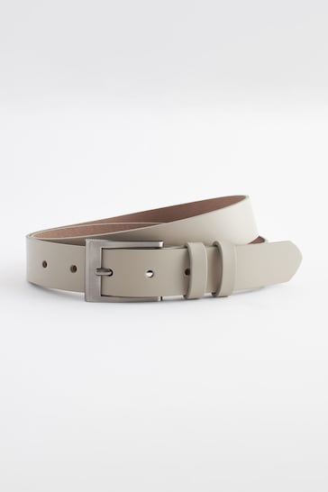 Taupe Beige Leather Belt