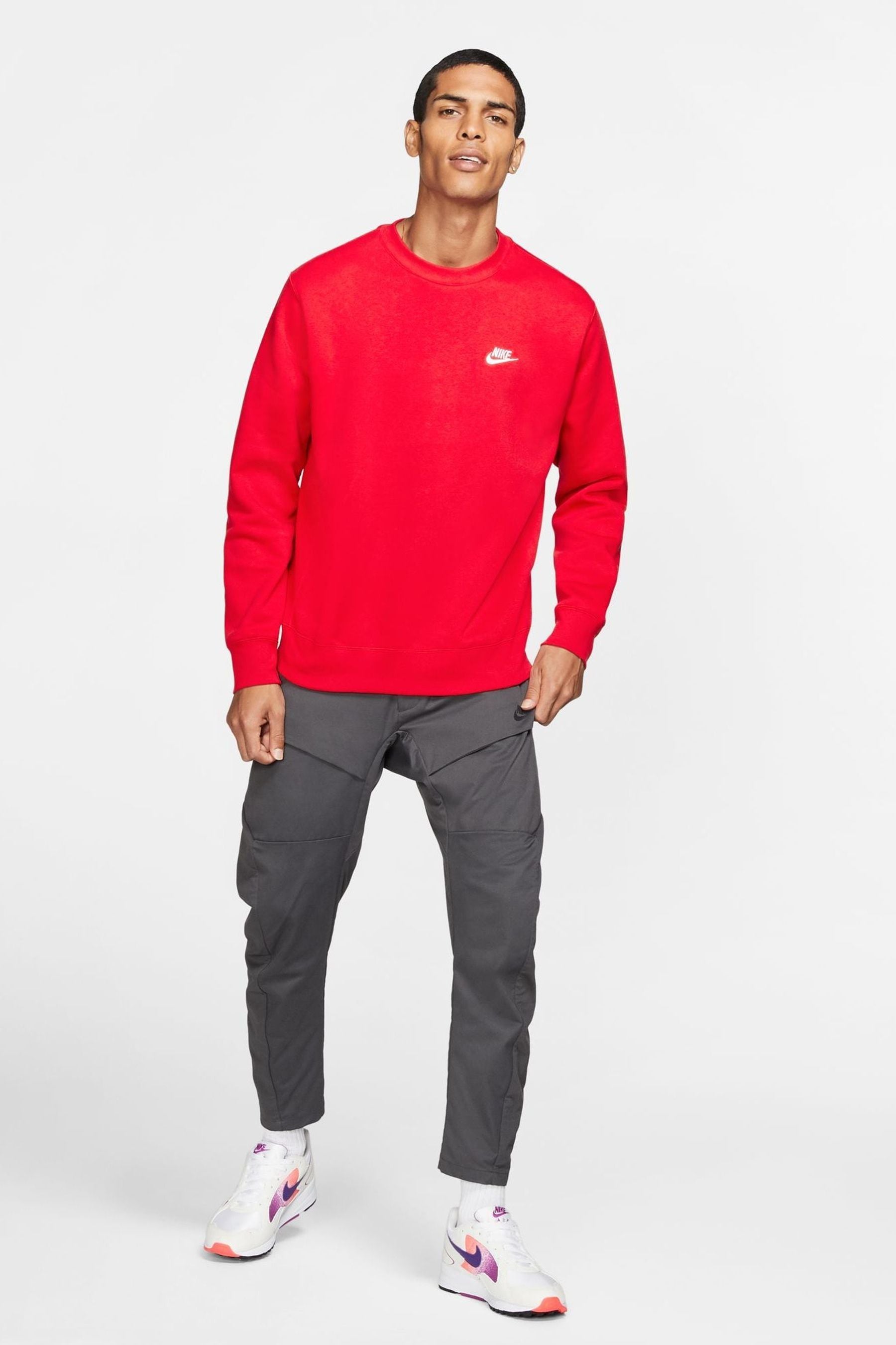 Buy Nike University Red Club Crew Sweatshirt from the Next UK online shop