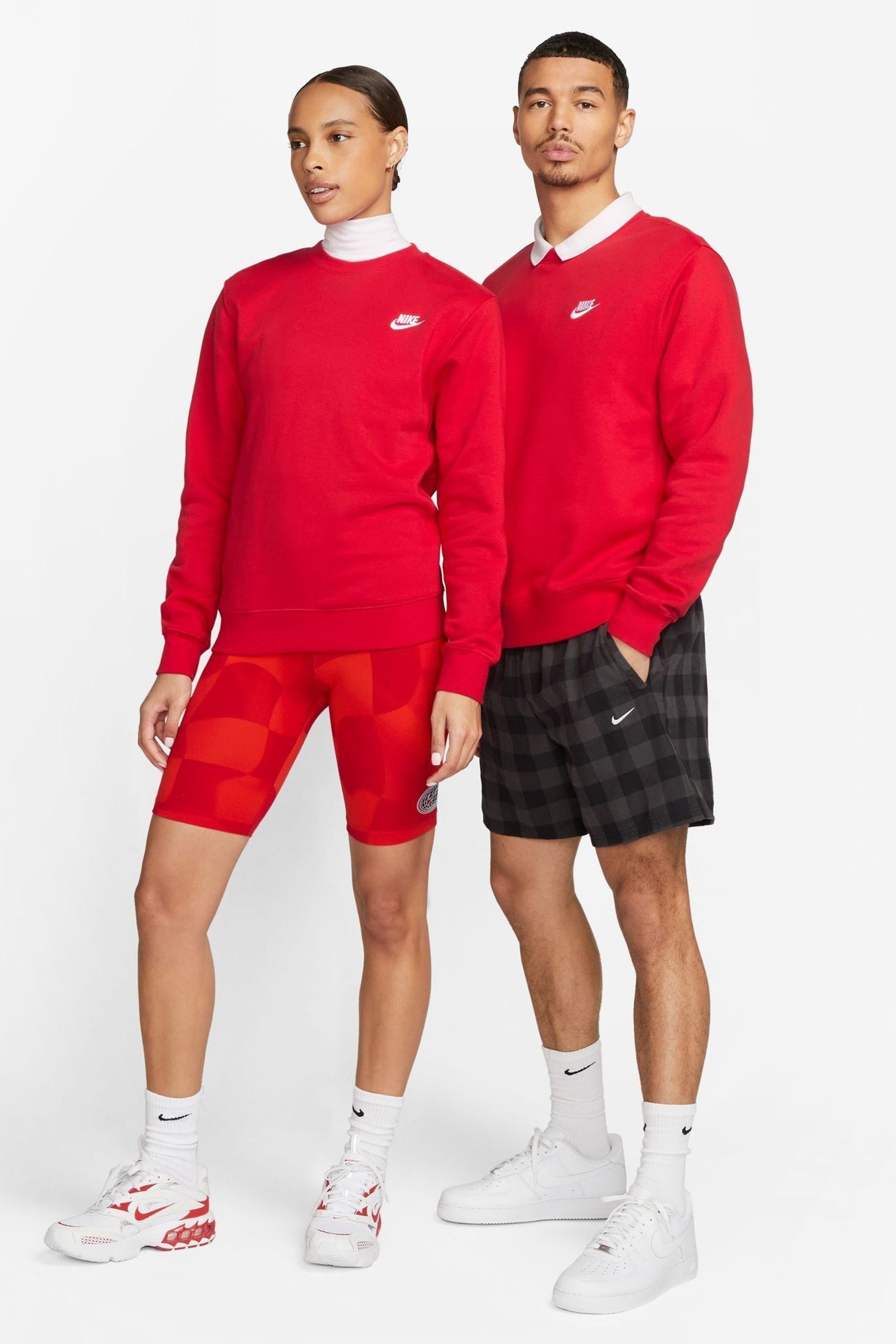 Buy Nike University Red Club Crew Sweatshirt from the Next UK online shop