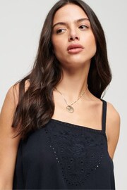 Superdry Blue Embroidered Cami Top - Image 3 of 5