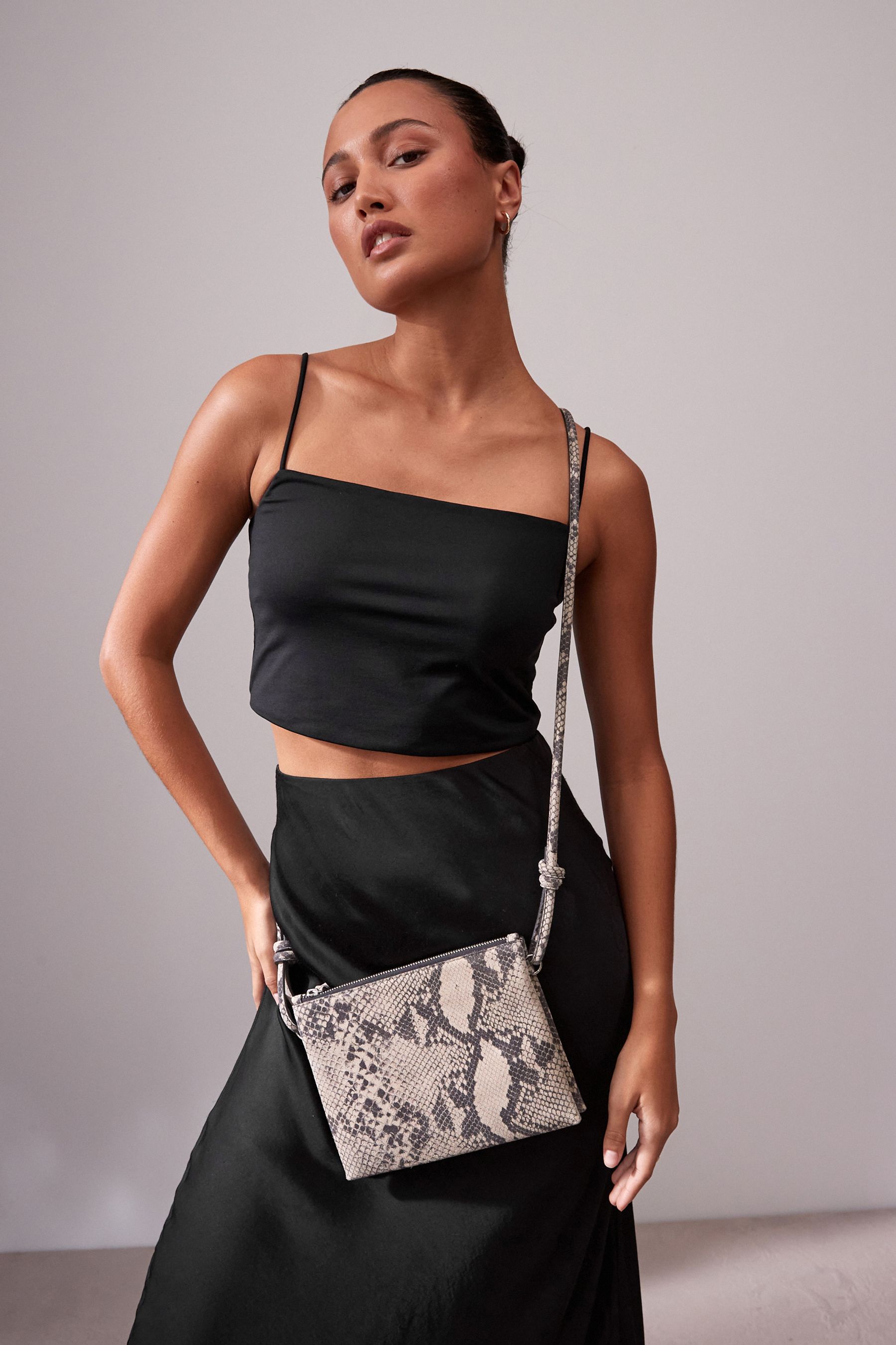 Buy Snake Print Leather Cross Body Bag from the Next UK online shop