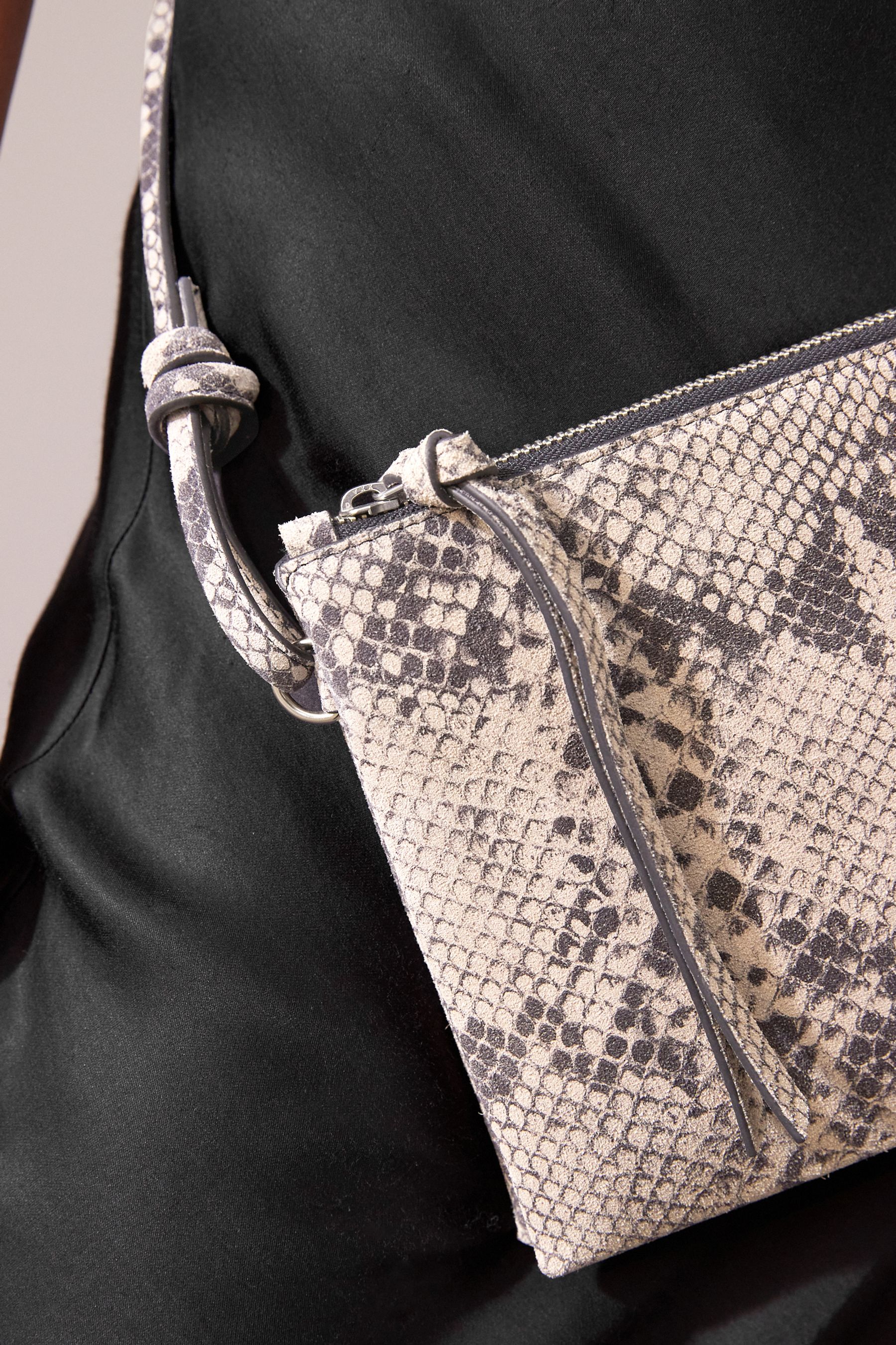 Buy Snake Print Leather Cross Body Bag from Next Luxembourg