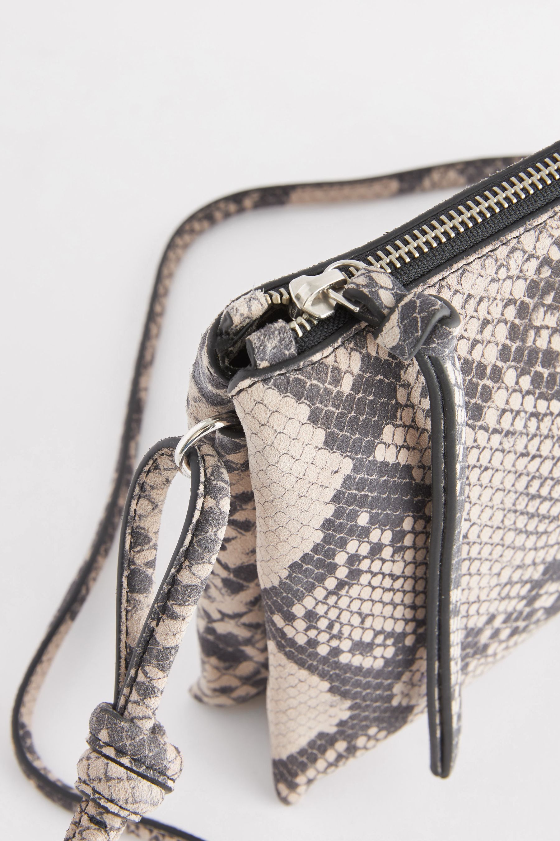 Buy Snake Print Leather Cross Body Bag from Next Luxembourg