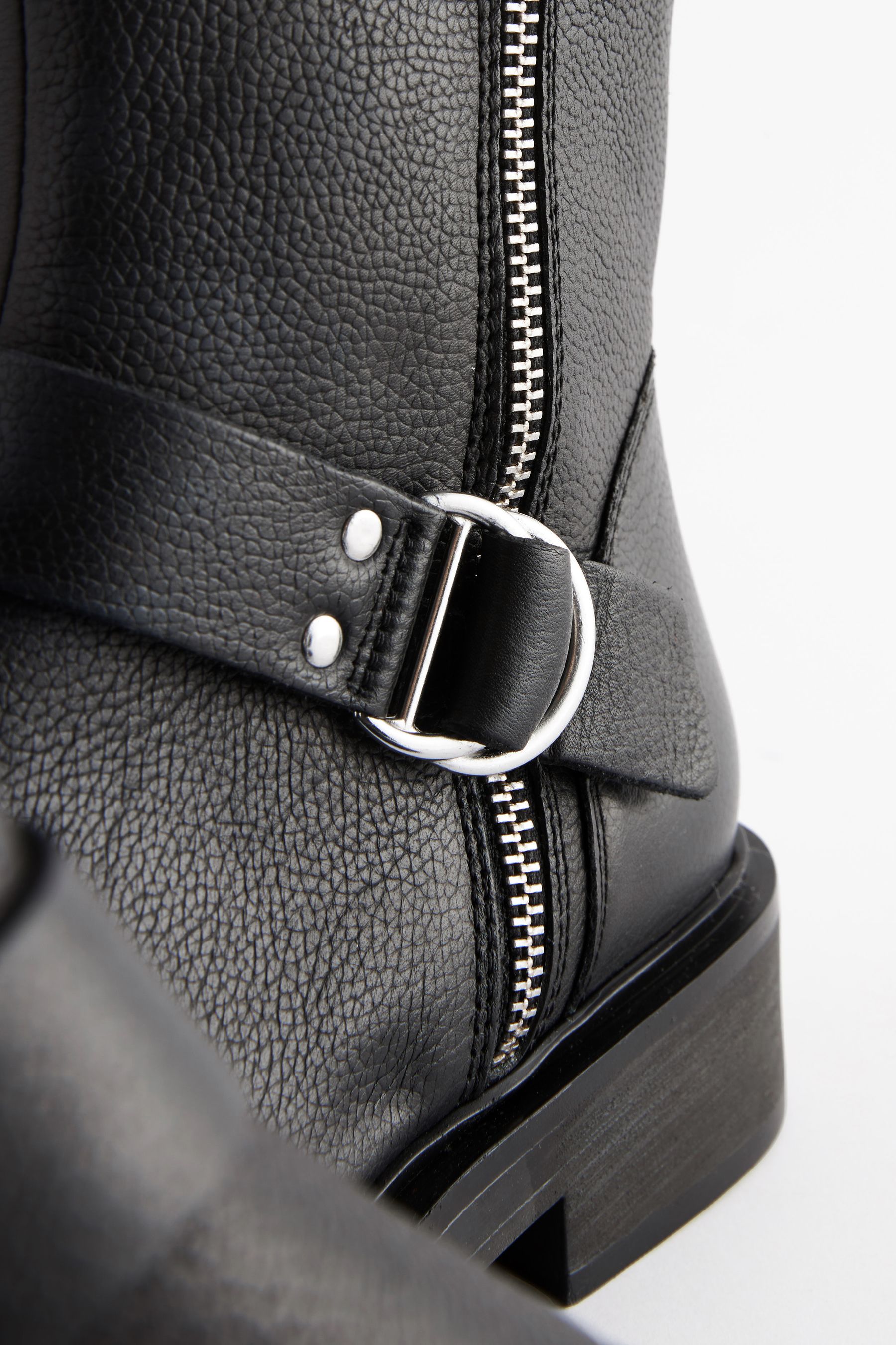 Buy Black Extra Wide Fit Forever Comfort D Ring Biker Ankle Boots from Next Luxembourg
