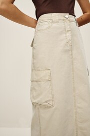 Camel Cargo Ripstop Midi Skirt - Image 4 of 6