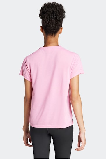 adidas Pink Aeroready Train Essentials Minimal Branding Crewneck T-Shirt