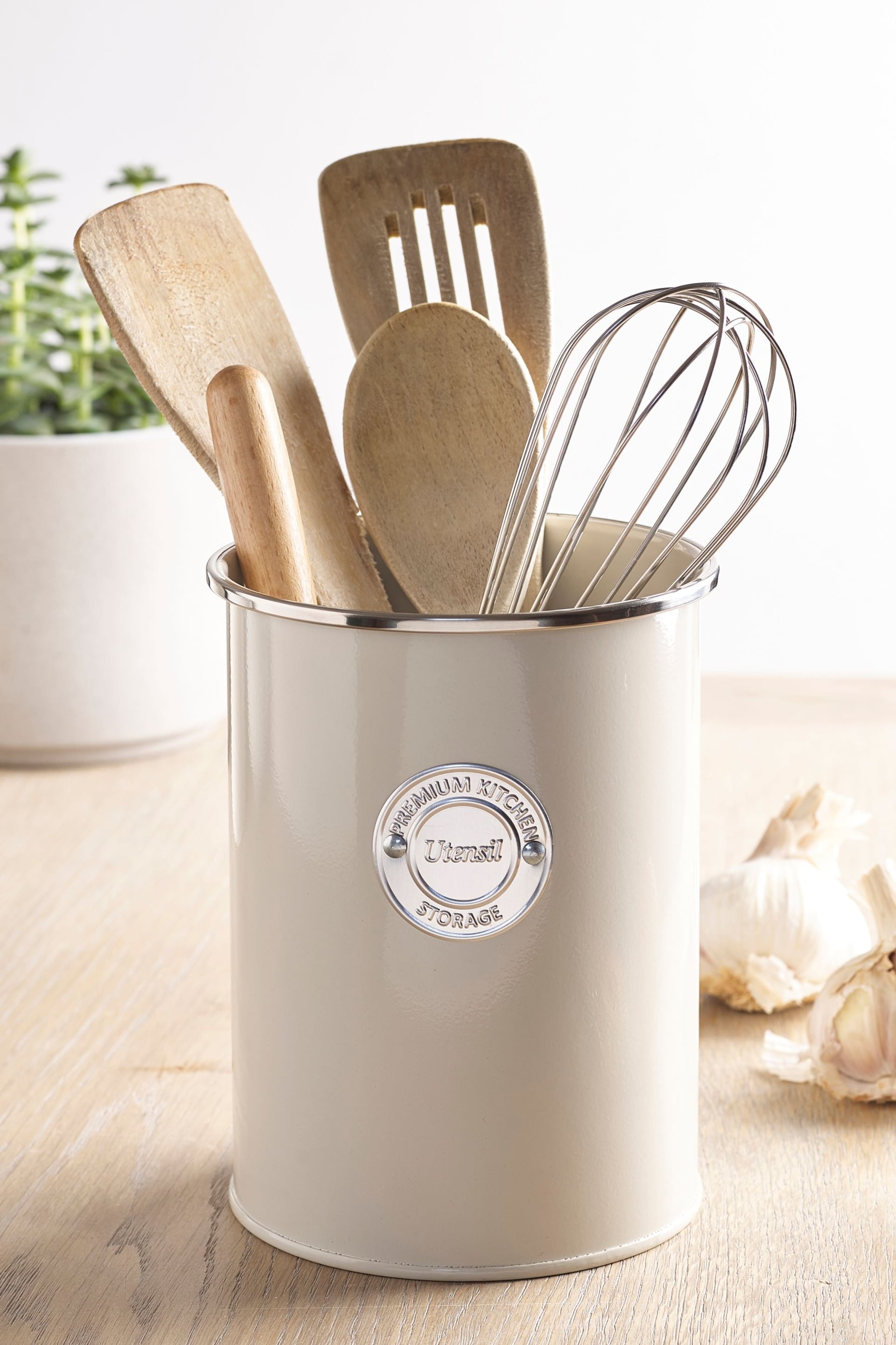 Cream Badge Utensil Holder - Image 1 of 4