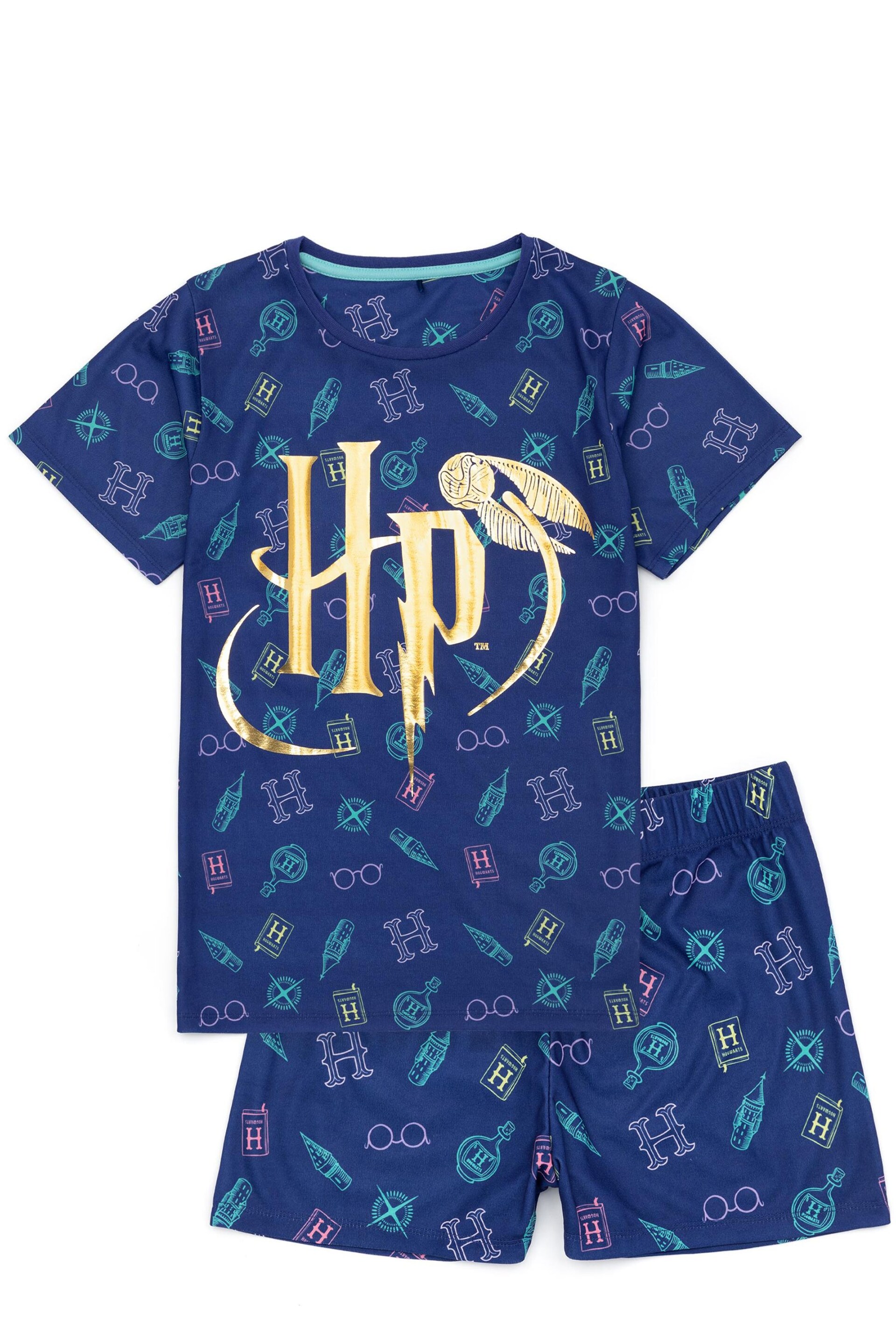 Vanilla Underground Blue Girls Harry Potter Licensing Short Pyjamas - Image 1 of 5