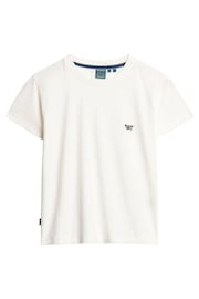 Superdry Off White Essential Logo Fitted T-Shirt - Image 4 of 5