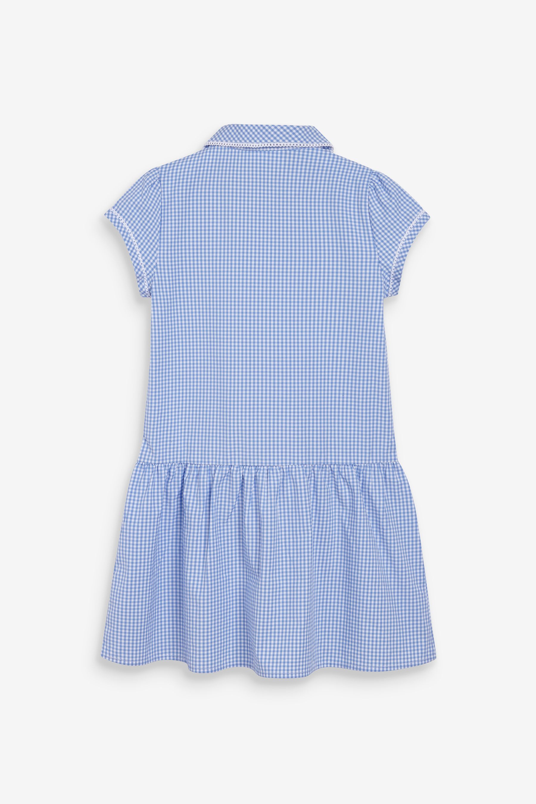 Pale blue gingham school dress clearance
