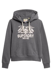 Superdry Granite Grey Marl Lo-Fi Outdoor Graphic Hoodie - Image 5 of 7