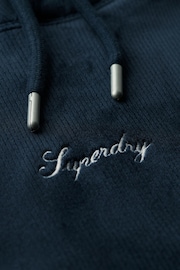 Superdry Blueberry Navy Country Club Velour Loose Hoodie - Image 5 of 5