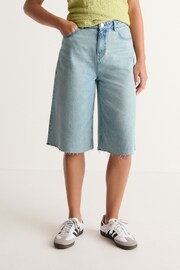 Mid Blue Denim Jorts - Image 2 of 6