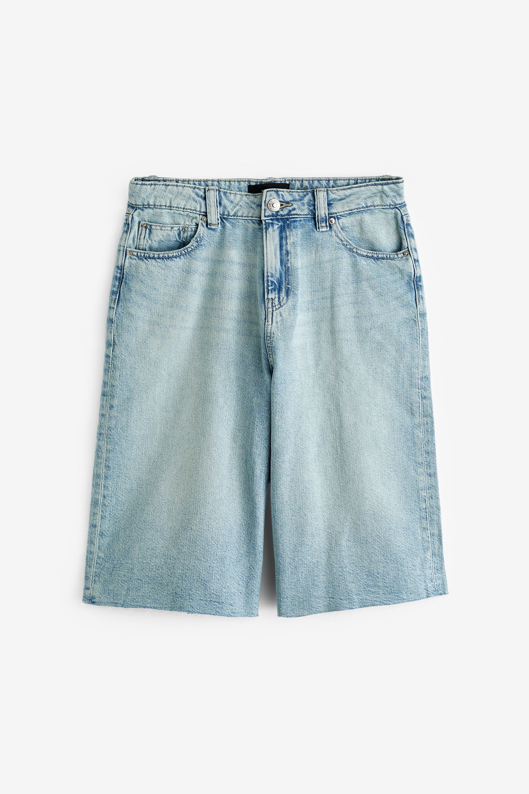 Buy Mid Blue 100 Cotton Denim Shorts from Next Ukraine